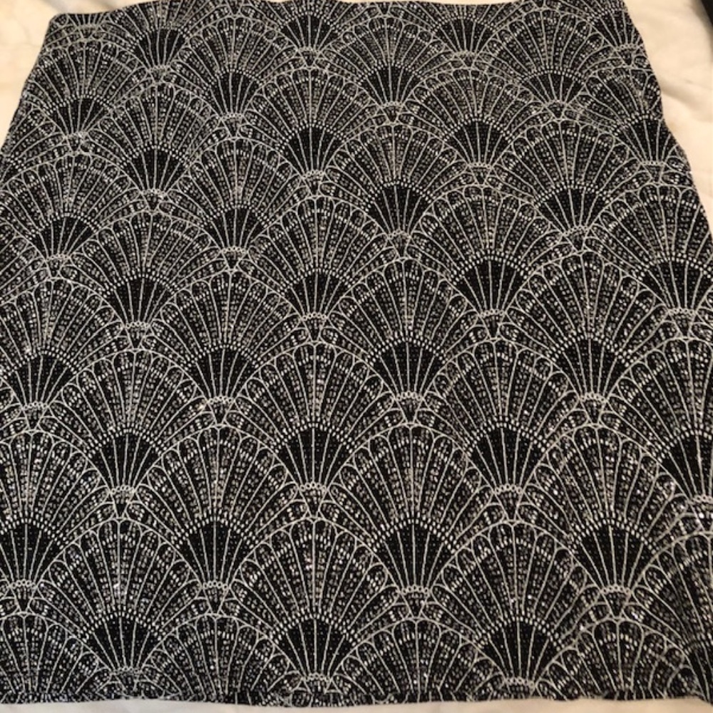 Silver and Black Rhinestone Skirt from Divided